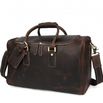 Crazy Horse Leather Vintage Luggage Duffle Bag