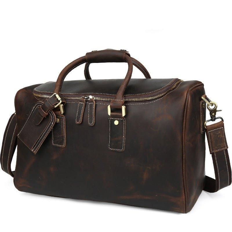 Crazy Horse Leather Vintage Luggage Duffle Bag