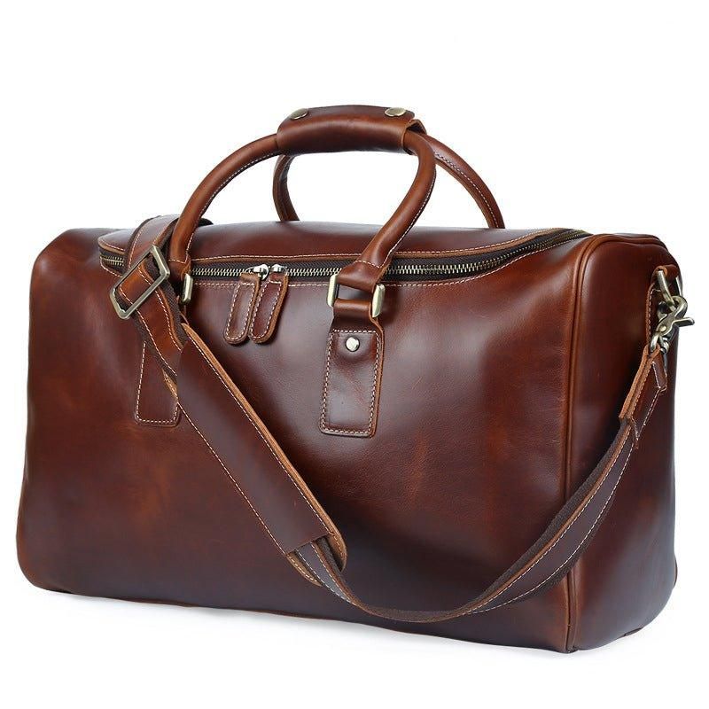 Crazy Horse Leather Vintage Luggage Duffle Bag