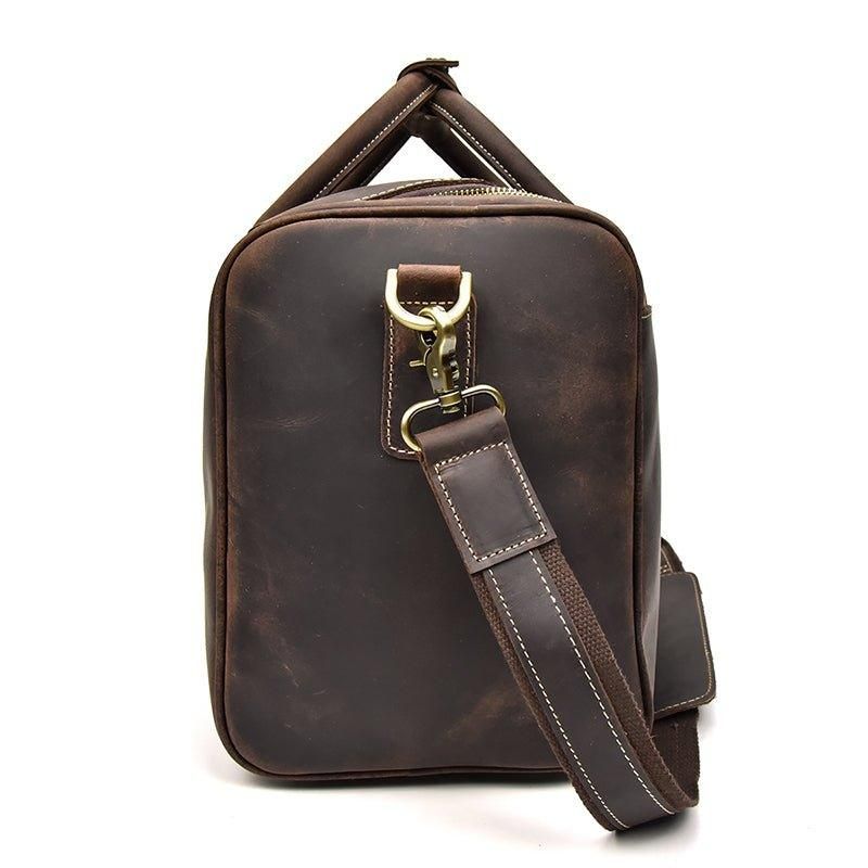 Crazy Horse Leather Vintage Luggage Duffle Bag