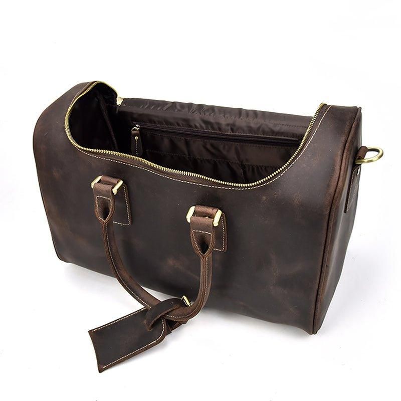 Crazy Horse Leather Vintage Luggage Duffle Bag