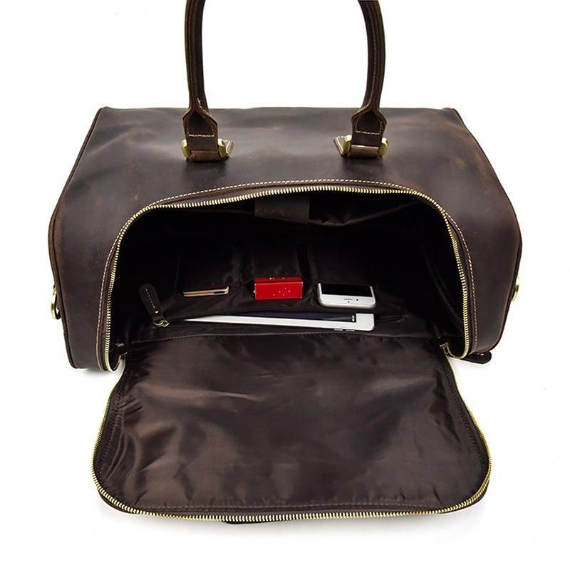 Crazy Horse Leather Vintage Luggage Duffle Bag