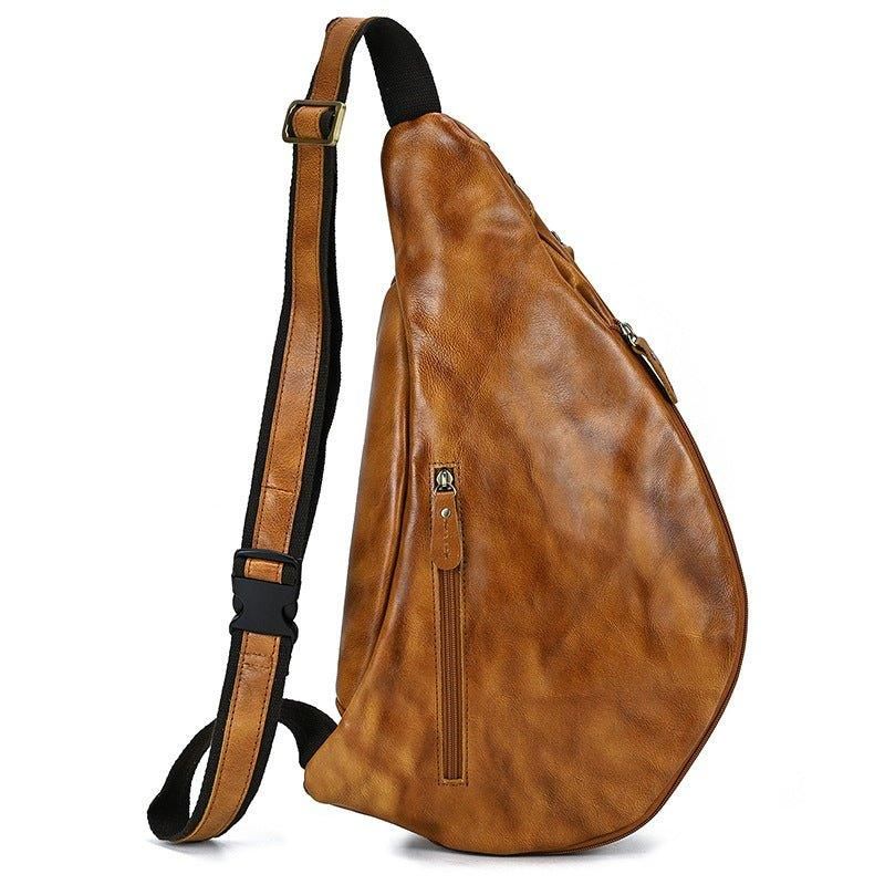 Cross Body Sling Bag Z Hovězí Kůže