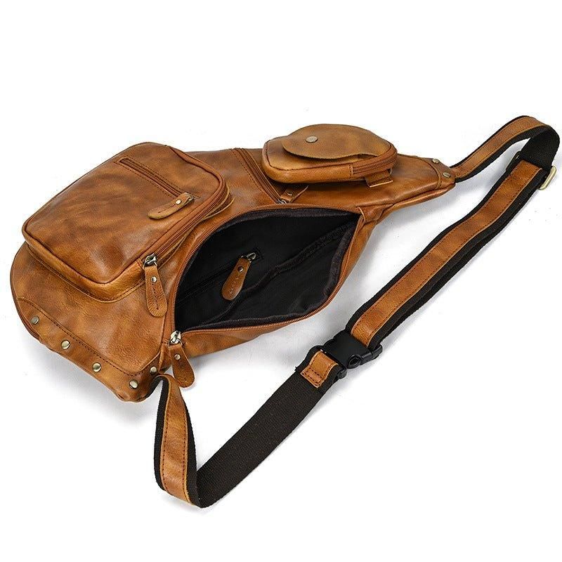 Cross Body Sling Bag Z Hovězí Kůže