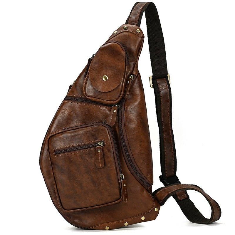 Cross Body Sling Bag Z Hovězí Kůže