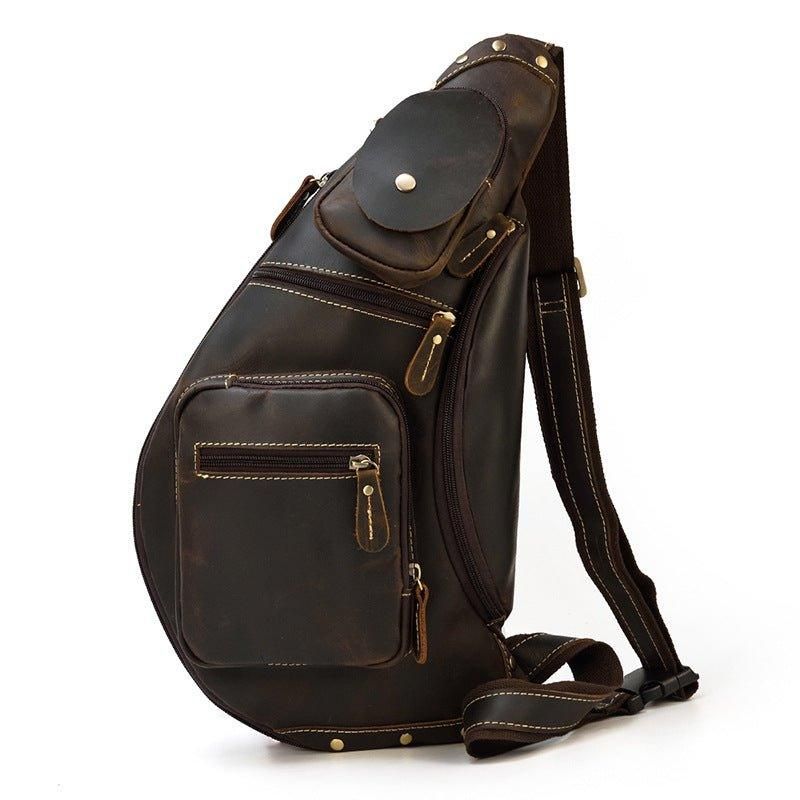 Cross Body Sling Bag Z Hovězí Kůže