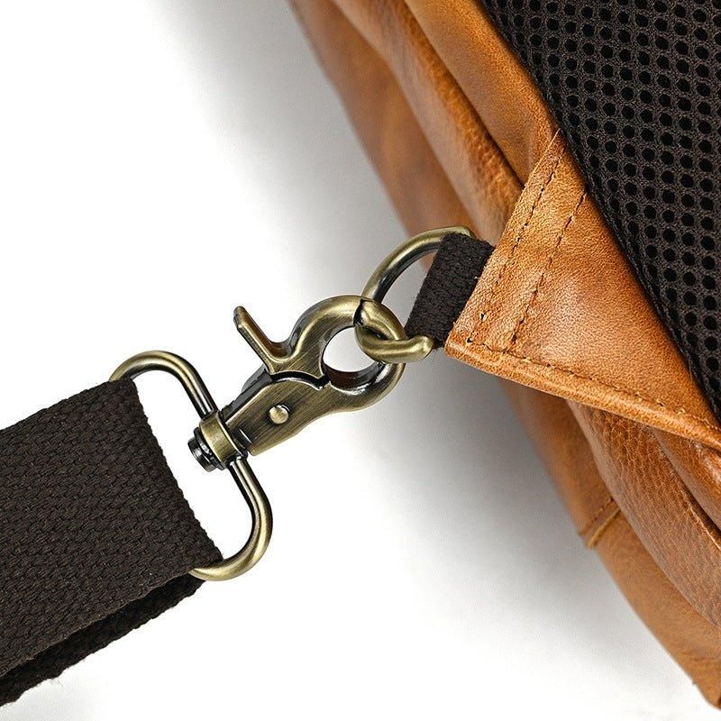 Cross Body Sling Bag Z Hovězí Kůže Pro Muže