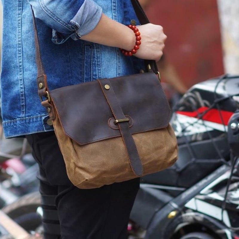 Crossbody Plátěná Taška Messenger Pro Muže