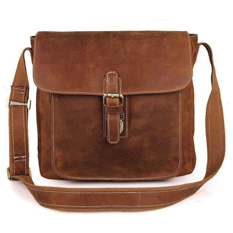 Kožená Kabelka Messenger Crossbody Vintage