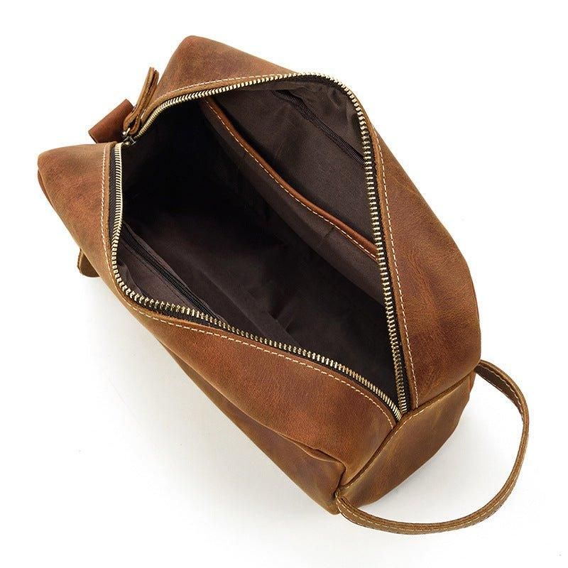 Kožená Toaletní Taška Dopp Kit Pouzdro Na Holení