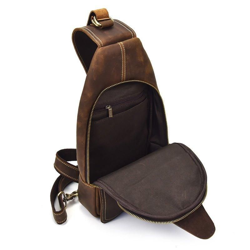 Kožené Crossbody Kabelky Pro Muže Sling Backpack