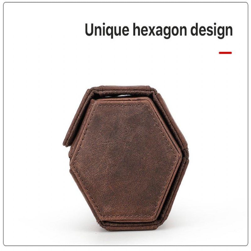 Kožené Pouzdro Na 3 Hodinky Hexagon Watch Roll Case