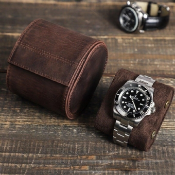 Kožené Pouzdro Na Hodinky Single Watch Roll Case Pro Muže