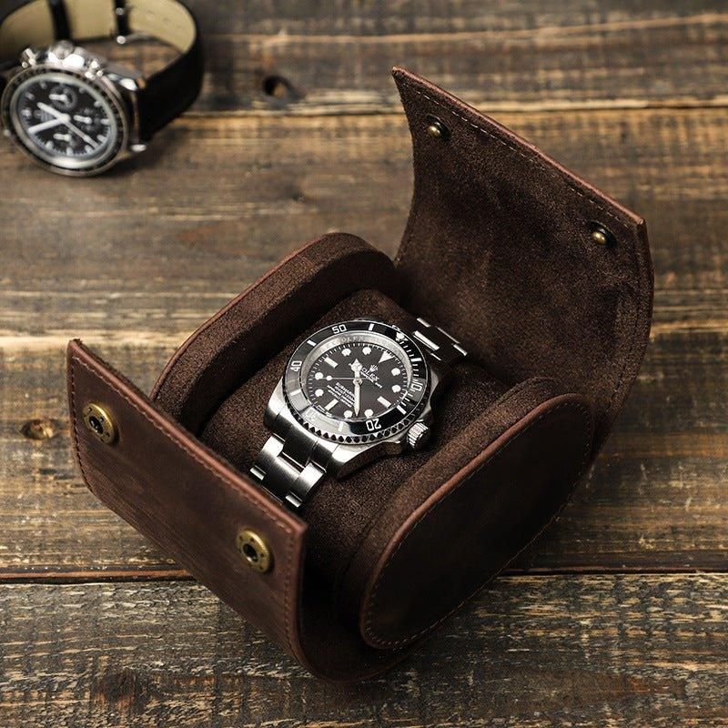 Kožené Pouzdro Na Hodinky Single Watch Roll Case Pro Muže