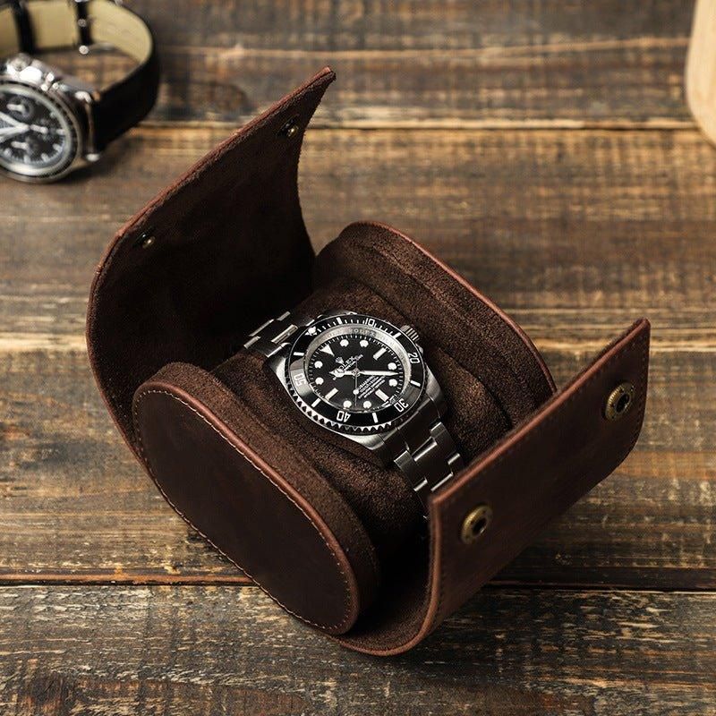 Kožené Pouzdro Na Hodinky Single Watch Roll Case Pro Muže