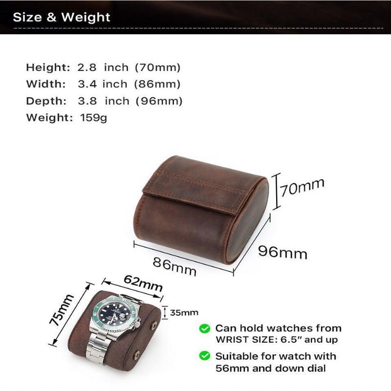 Kožené Pouzdro Na Hodinky Single Watch Roll Case Pro Muže