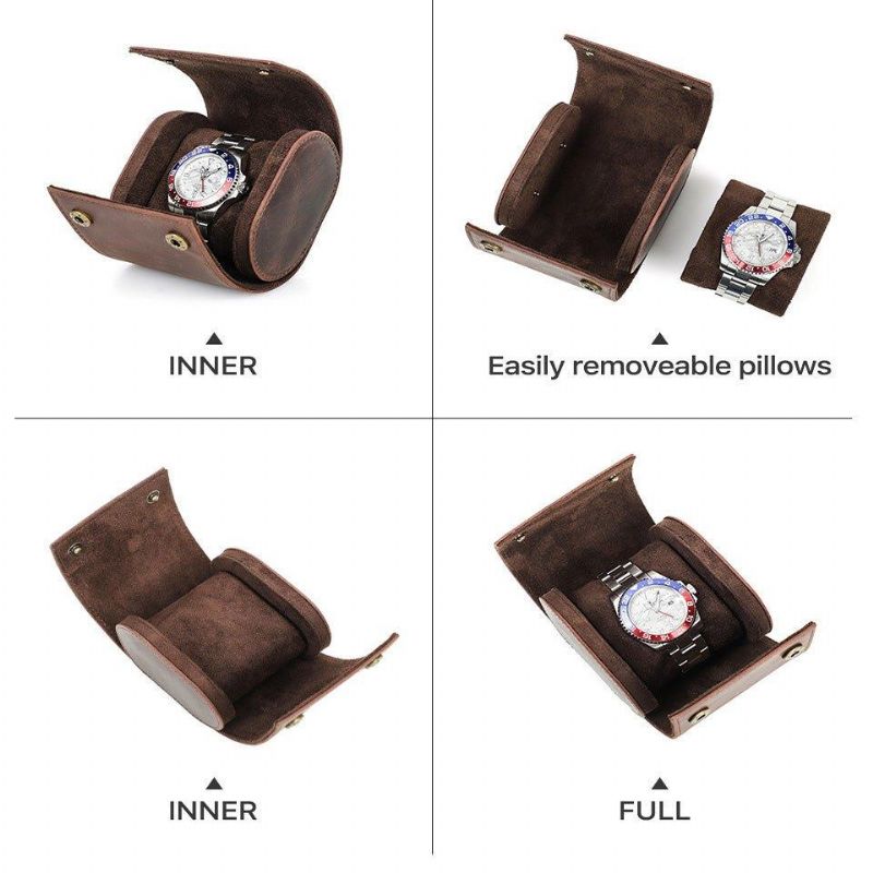 Kožené Pouzdro Na Hodinky Single Watch Roll Case Pro Muže