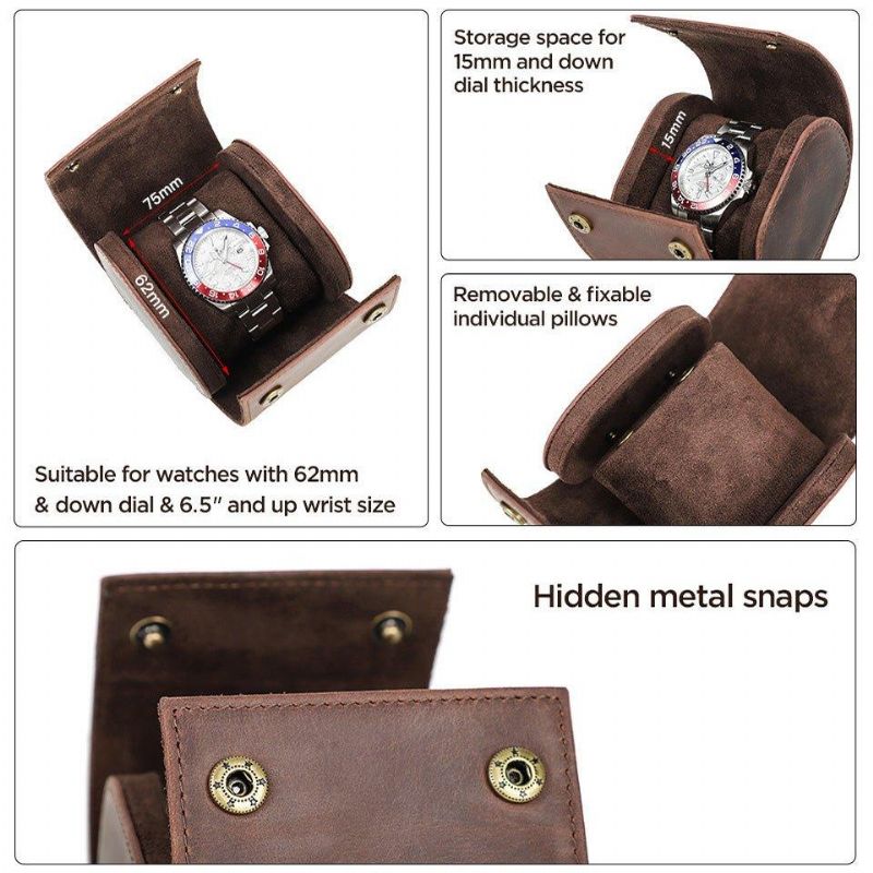 Kožené Pouzdro Na Hodinky Single Watch Roll Case Pro Muže