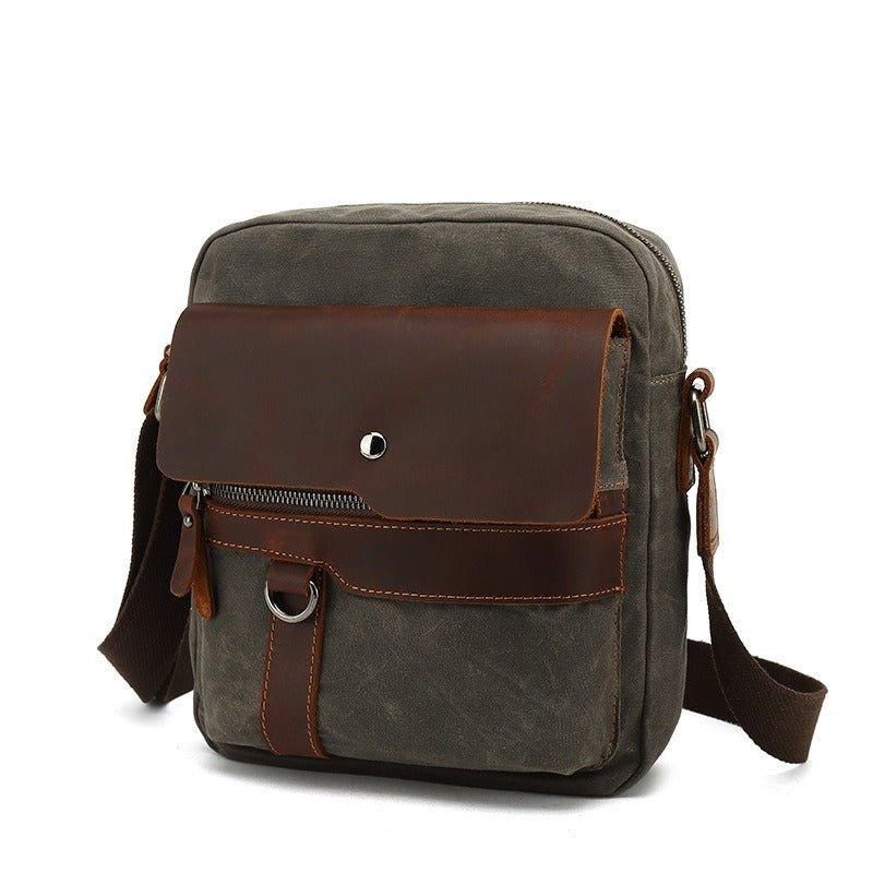 Malá Plátěná Taška Crossbody Messenger Pro Muže