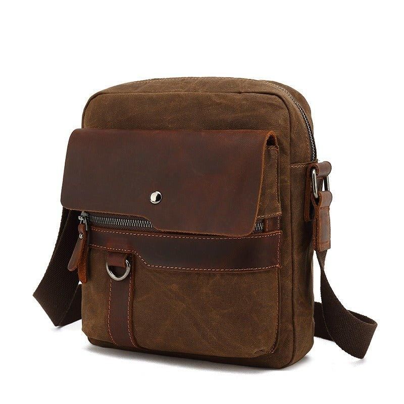 Malá Plátěná Taška Crossbody Messenger Pro Muže