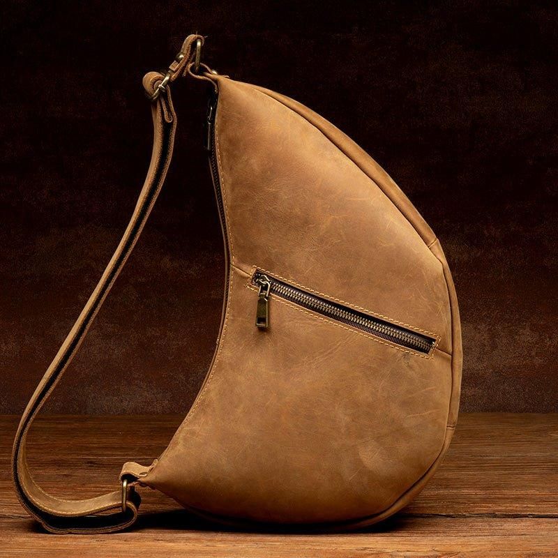 Pánská Crossbody Leather Pack Sling