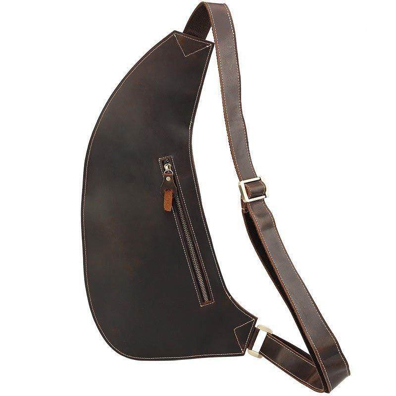 Pánská Kabelka Crossbody Sling Bag Crazy Horse Leather