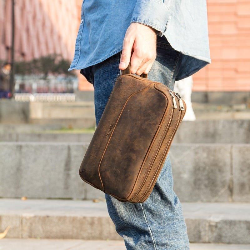 Pánská Kožená Taška Dopp Kit