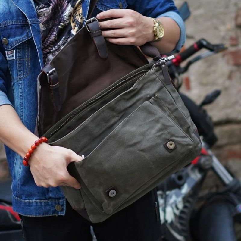 Pánská Plátěná Taška Messenger Crossbody