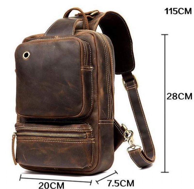 Pánská Sling Bag Pro Muže Z Kůže