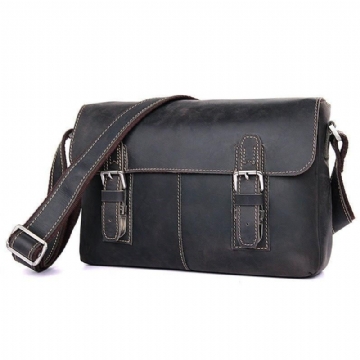 Pánská Vintage Kožená Crossbody Taška Messenger