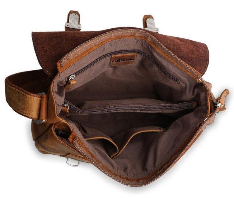 Pánská Vintage Kožená Crossbody Taška Messenger