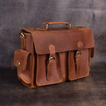 Pánské Kožené Pouzdro Attache Case 14" 15.6"