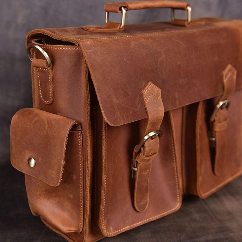 Pánské Kožené Pouzdro Attache Case 14" 15.6"