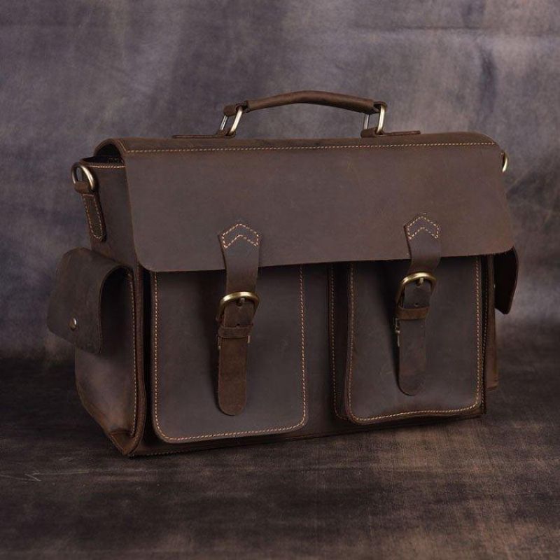 Pánské Kožené Pouzdro Attache Case 14" 15.6"