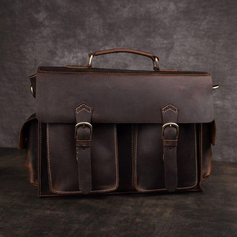 Pánské Kožené Pouzdro Attache Case 14" 15.6"