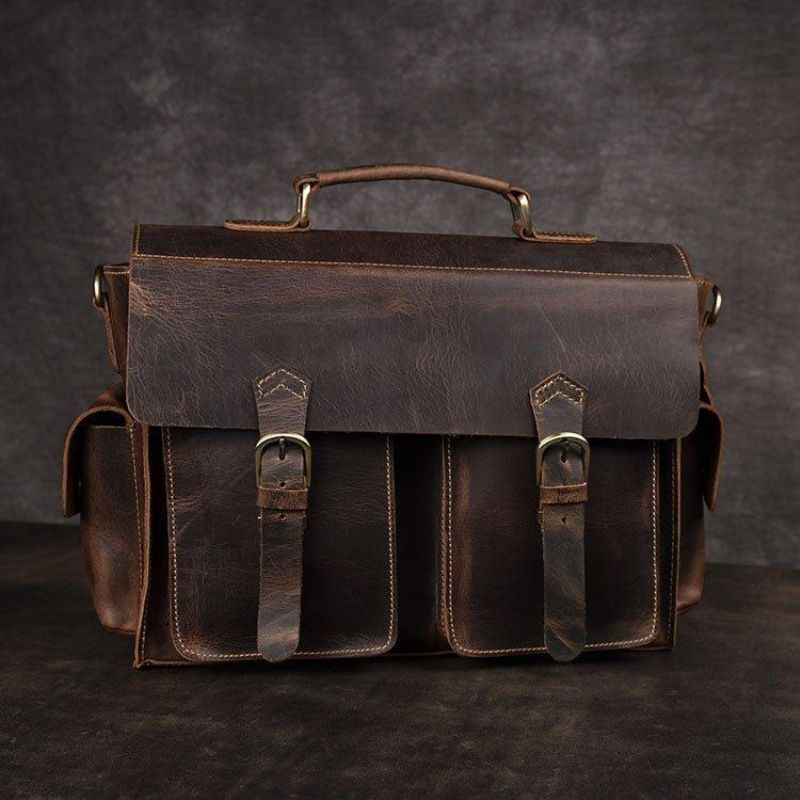 Pánské Kožené Pouzdro Attache Case 14" 15.6"