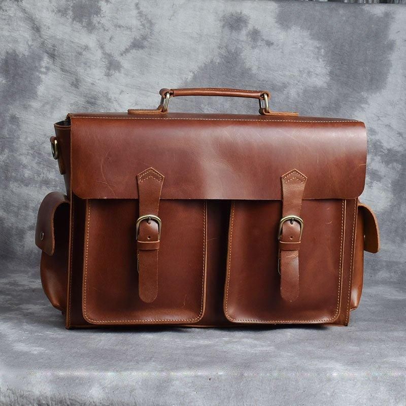 Pánské Kožené Pouzdro Attache Case 14" 15.6"