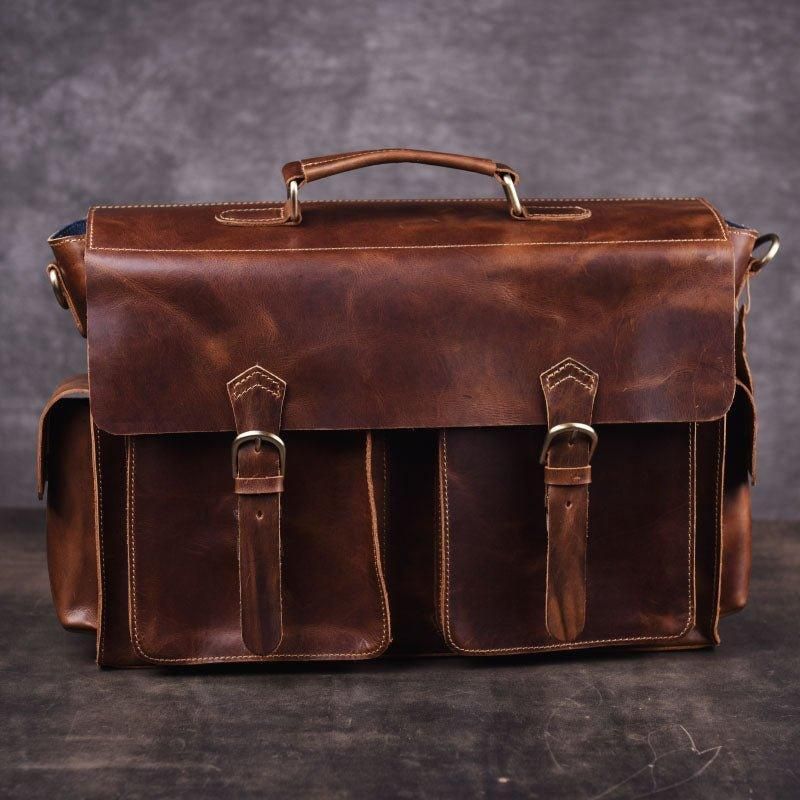 Pánské Kožené Pouzdro Attache Case 14" 15.6"