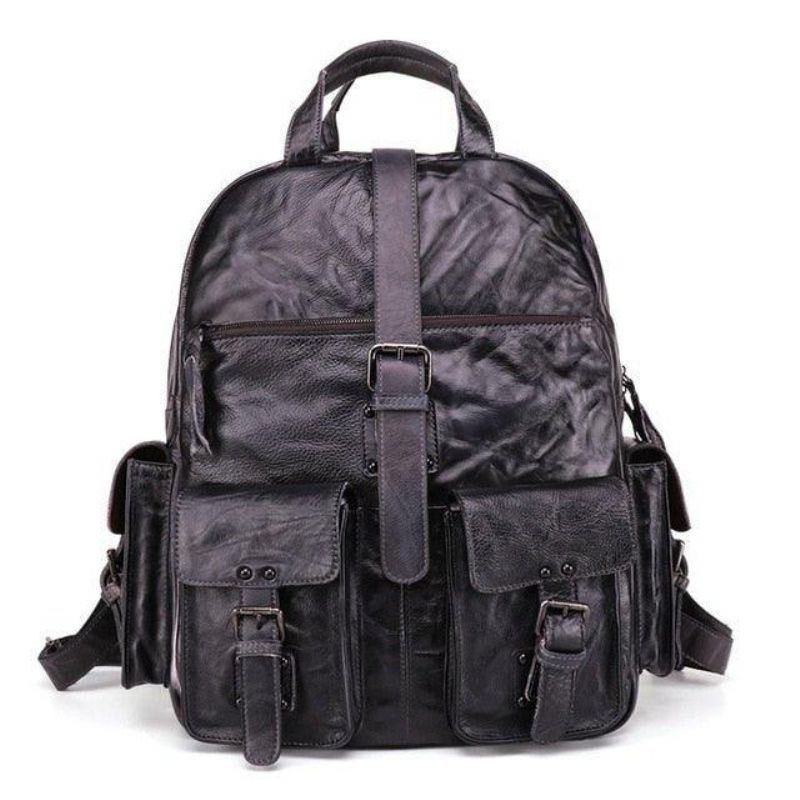 Pánský Batoh Vintage Leather Travel 15.6 Palce