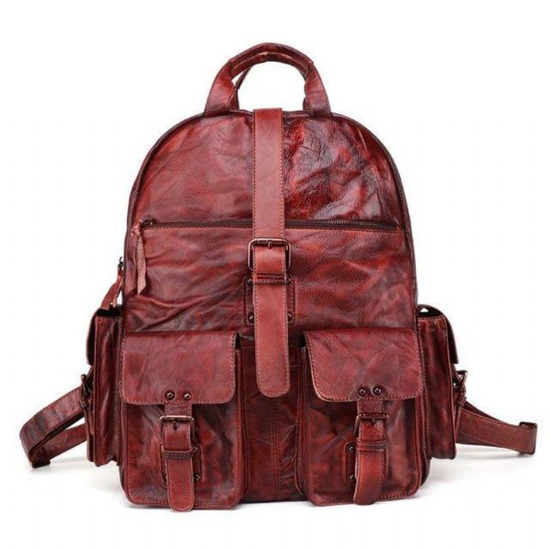 Pánský Batoh Vintage Leather Travel 15.6 Palce