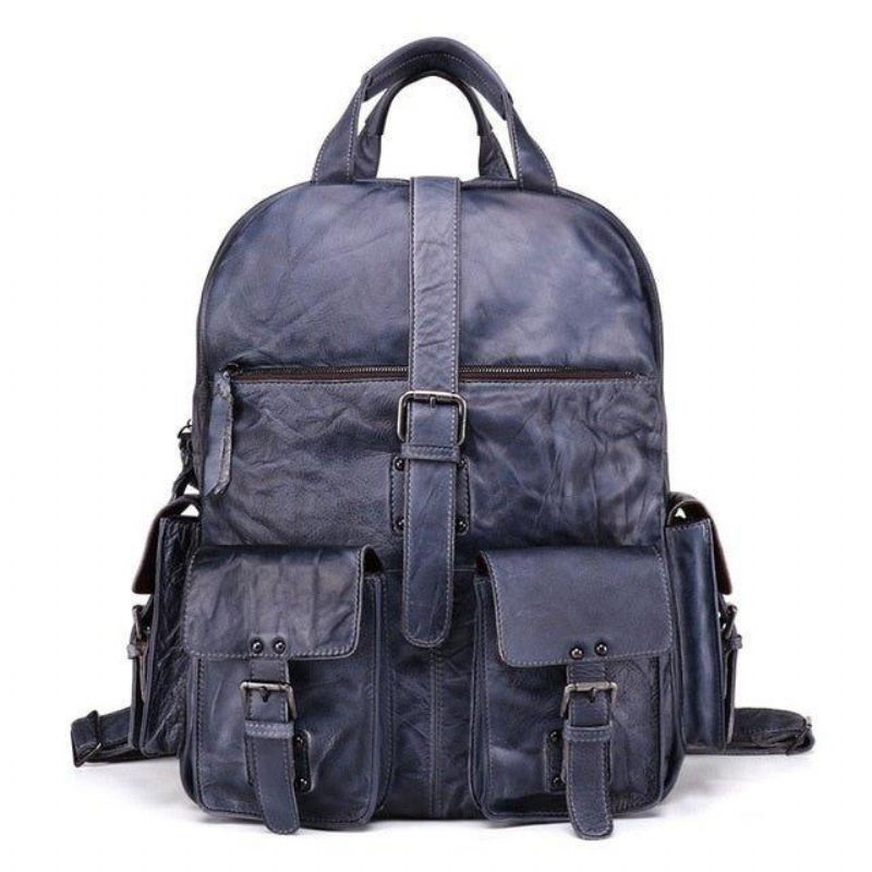 Pánský Batoh Vintage Leather Travel 15.6 Palce