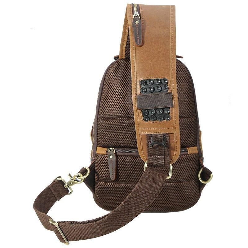 Pánský Crossbody Kožený Batoh