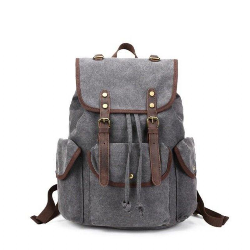 Pánský Ležérní Plátěný Batoh Vintage Camping Daypack