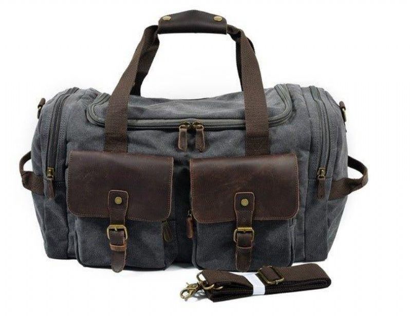 Plátěná Taška Duffle Bag Oversized Tašky Z Pravé Kůže