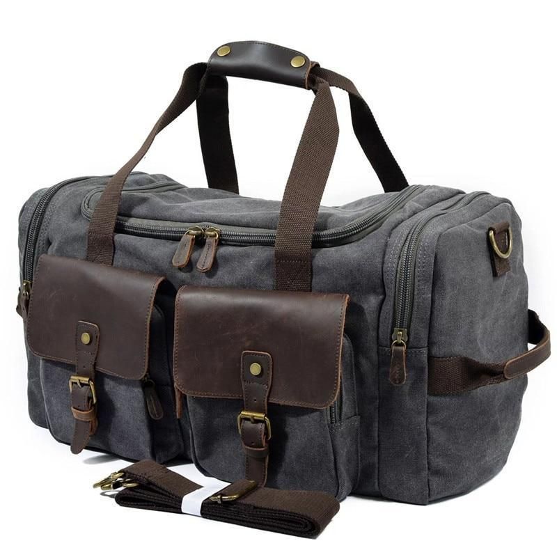 Plátěná Taška Duffle Bag Oversized Tašky Z Pravé Kůže