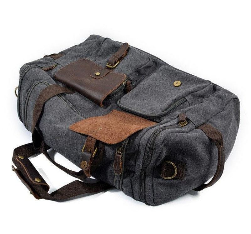 Plátěná Taška Duffle Bag Oversized Tašky Z Pravé Kůže