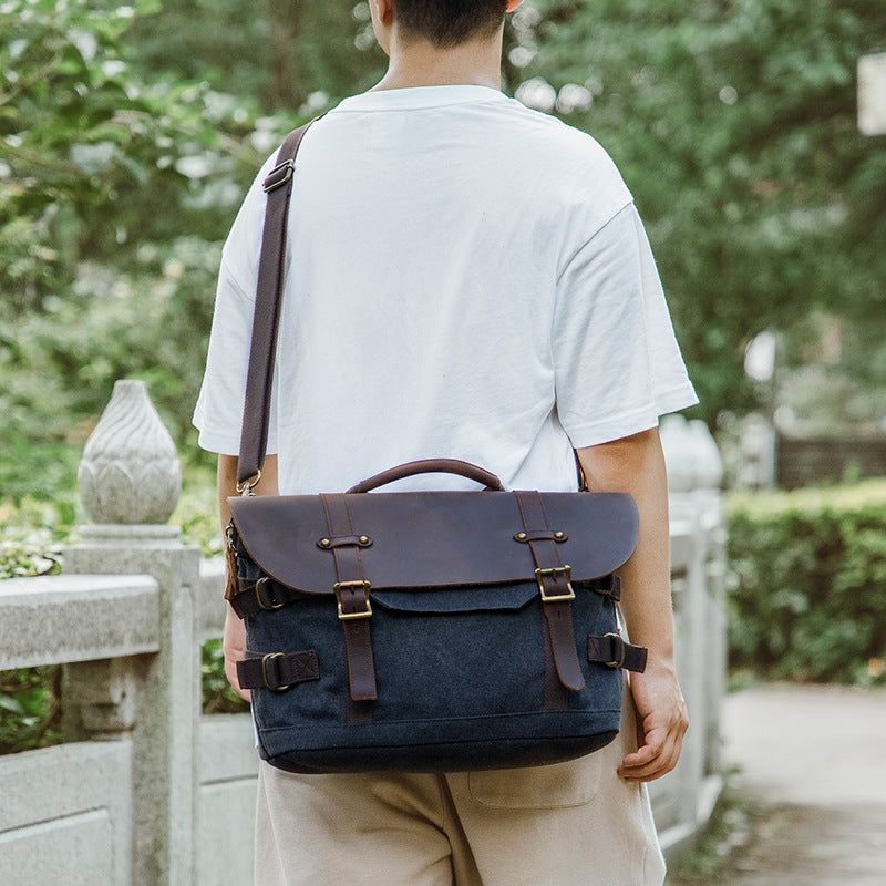 Vintage Plátěná Taška Přes Rameno Men Messenger Bag