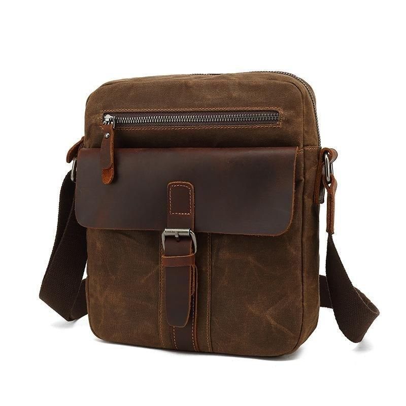 Voskovaná Plátěná Taška Small Messenger Bag Vintage