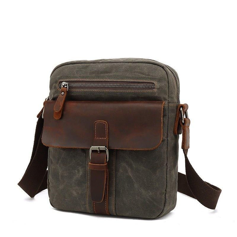 Voskovaná Plátěná Taška Small Messenger Bag Vintage