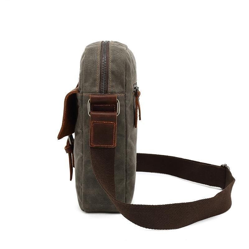 Voskovaná Plátěná Taška Small Messenger Bag Vintage